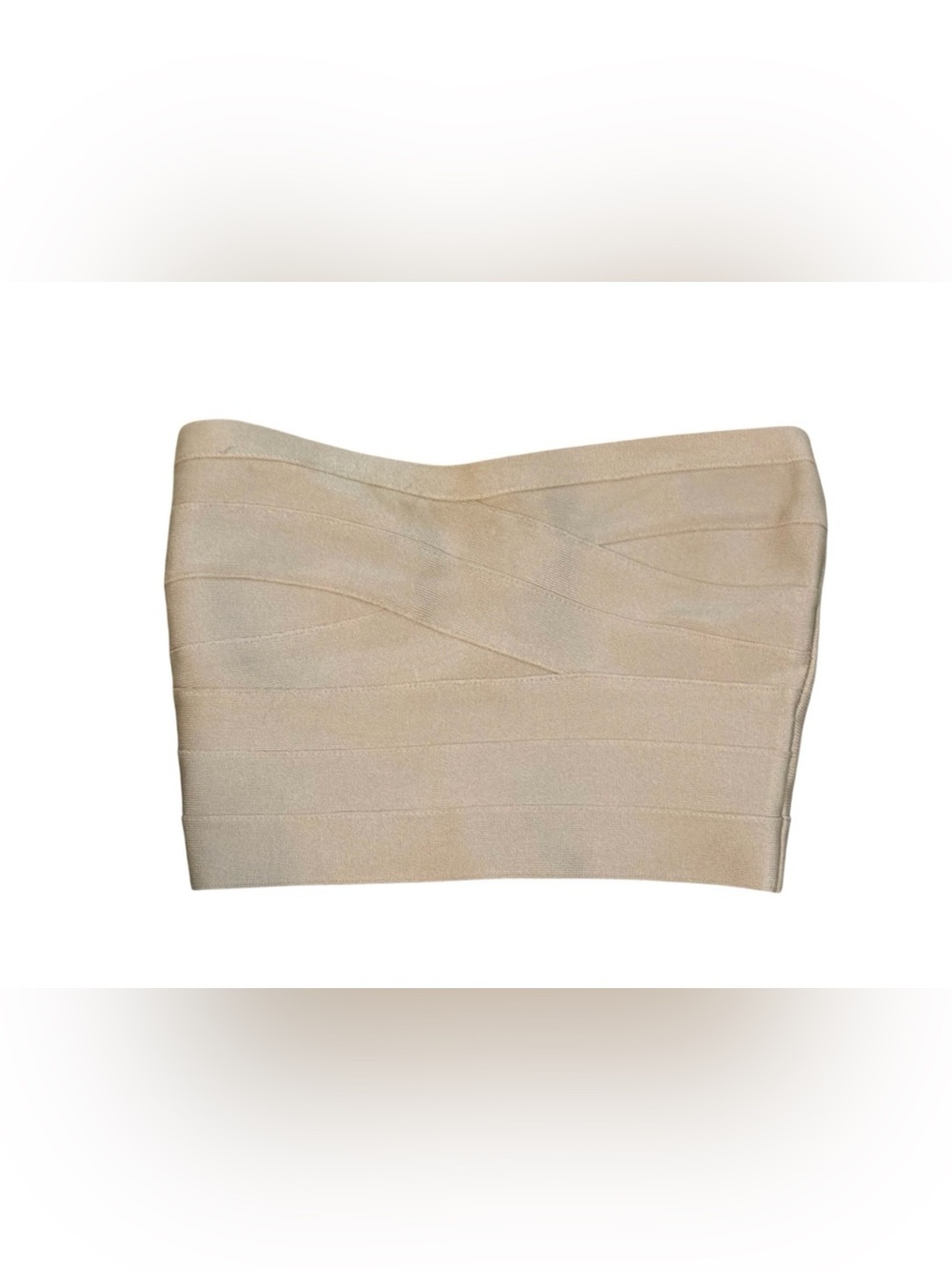 bebe Bandage Beige Crop Top